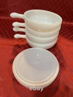 Vintage Glasbake Casserole Baking Dish Set Green Daisy Milk Glass 17 Piece Set