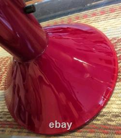 Vintage Gorgeous Red White Milk Glass Pendant Feeling Light Fixture Hardwired