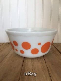 Vintage Hazel Atlas Milk Glass Polka Dot Nesting Bowls