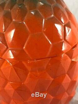 Vintage Hazel Atlas Pineapple Jelly Jar Milk Glass Very Nice