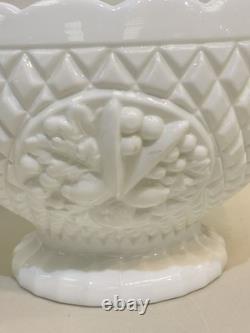 Vintage Heavy Indiana Company White Milk Glass 7.5x5.5