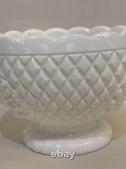 Vintage Heavy Indiana Company White Milk Glass 7.5x5.5