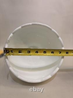 Vintage Heavy Indiana Company White Milk Glass 7.5x5.5