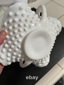 Vintage Hobnail Milk Glass 11-Piece Lot Fenton & Unmarked Estate Find