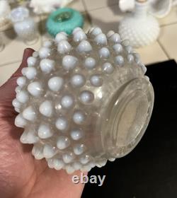 Vintage Hobnail Milk Glass 11-Piece Lot Fenton & Unmarked Estate Find