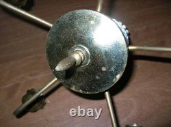 Vintage Hobnail Milk Glass 5 Arm Chandelier Glass Ceiling Light Fixture 20 Dia
