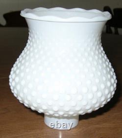 Vintage Hobnail Milk Glass 5 Arm Chandelier Glass Ceiling Light Fixture 20 Dia