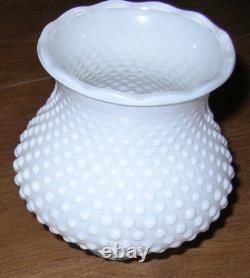 Vintage Hobnail Milk Glass 5 Arm Chandelier Glass Ceiling Light Fixture 20 Dia