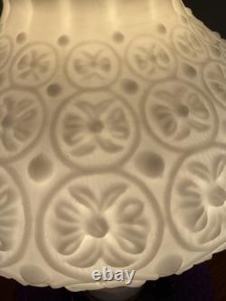 Vintage Hollywood Regency Milk Glass Lamp Parlor Light Hurricane Daisy Medallion Vintage Hollywood Regency Milk Glass Lamp Parlor Light Hurricane Daisy Medallion