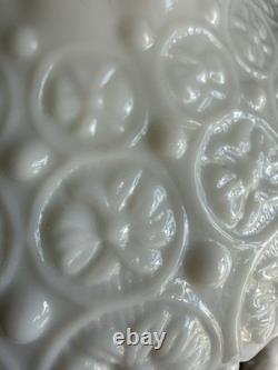 Vintage Hollywood Regency Milk Glass Lamp Parlor Light Hurricane Daisy Medallion Vintage Hollywood Regency Milk Glass Lamp Parlor Light Hurricane Daisy Medallion