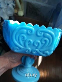Vintage Imperial Blue Milk Fruit Compote! Absolutely GORGEOUS! RARE! Excellent