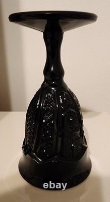 Vintage Indiana Glass Tiara Black Monarch Paneled Daisy 4-Pc Set Halloween