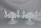 Vintage Indiana Milk Glass Double Light Candle Holder White 5 1/2 Inches High