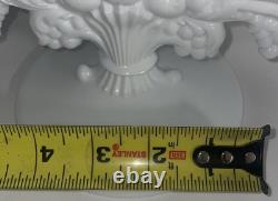 Vintage Indiana Milk Glass Double Light Candle Holder White 5 1/2 Inches High