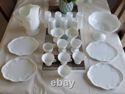 Vintage Indiana Milk Glass Harvest Grape 22 Piece Collection