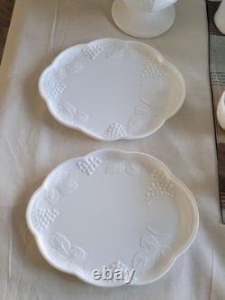 Vintage Indiana Milk Glass Harvest Grape 22 Piece Collection