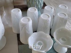 Vintage Indiana Milk Glass Harvest Grape 22 Piece Collection