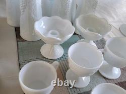 Vintage Indiana Milk Glass Harvest Grape 22 Piece Collection