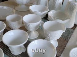 Vintage Indiana Milk Glass Harvest Grape 22 Piece Collection