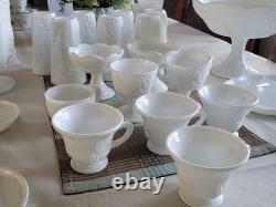 Vintage Indiana Milk Glass Harvest Grape 22 Piece Collection