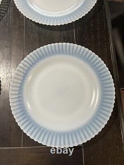 Vintage Iridescent White Milk Glass Dishes