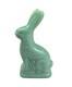 Vintage Jadeite Green Milk Glass Easter Rabbit Bunny Happy Easter Figurine