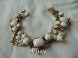 Vintage Juliana white milk glass bracelet