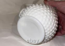 Vintage LARGE Fenton Milk Glass Hobnail Swung Vase Pitcher 18 Tall