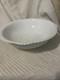 Vintage Large Mckee White Milk Glass Old Quilt Design Punch Or Fruit Bowl