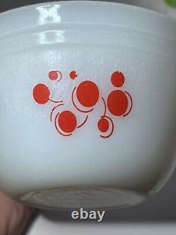 Vintage MCM Federal Glass Atomic Dot Nesting Mixing Bowls Set of 4 HTF! NICE