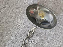 Vintage MCM White Milk Glass Hanging Swag Ceiling Lamp Chandelier Hollywood