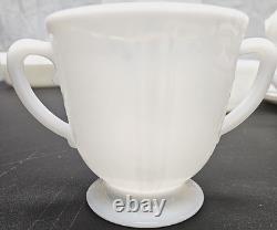 Vintage MacBeth-Evans American Sweetheart Monax White Milk Glass Set