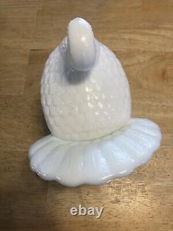 Vintage Martha by Mail LE Smith Milk Glass Turkey Lidded Candy Dish