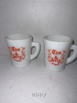 Vintage McKee Hazel Atlas Tom And Jerry Punch Bowl Eggnog Set With 10 Cups Mugs