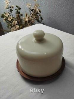 Vintage McKee Milk Glass Depression Custard Uranium Glass Butter/ Cheese Dish