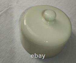 Vintage McKee Milk Glass Depression Custard Uranium Glass Butter/ Cheese Dish