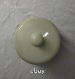 Vintage McKee Milk Glass Depression Custard Uranium Glass Butter/ Cheese Dish