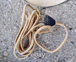 Vintage Mid Century White Milk Glass Skyscraper Torchiere Table Lamp Post Base