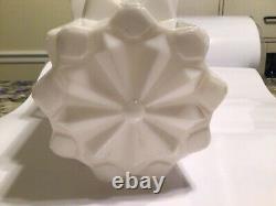 Vintage Milk Glass Art Deco Skyscraper Light Cover Globe Shade 17