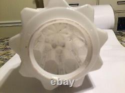 Vintage Milk Glass Art Deco Skyscraper Light Cover Globe Shade 17