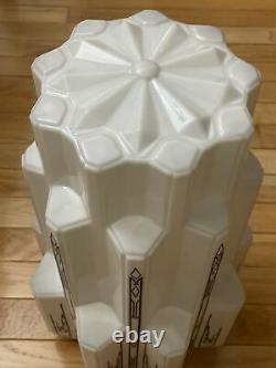 Vintage Milk Glass Art Deco Skyscraper Light Cover / Shade 17