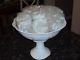 Vintage Milk Glass Conrad Early American Punch Bowl Set With12 Cups Withbase