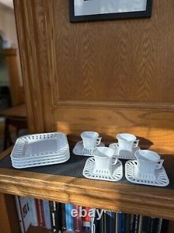 Vintage Milk Glass Dish Set