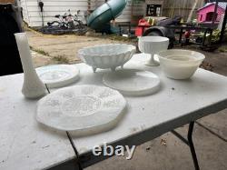 Vintage Milk Glass Fire King Federal Anchor Hocking Lot