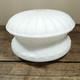Vintage Milk Glass Hanging Lamp Light Shade Ceiling White Globe Ornate