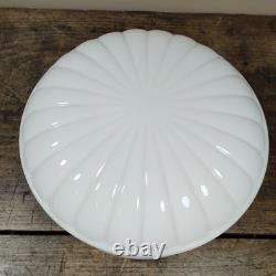 Vintage Milk Glass Hanging Lamp Light Shade Ceiling White Globe Ornate