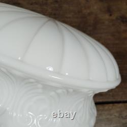 Vintage Milk Glass Hanging Lamp Light Shade Ceiling White Globe Ornate