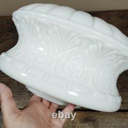 Vintage Milk Glass Hanging Lamp Light Shade Ceiling White Globe Ornate