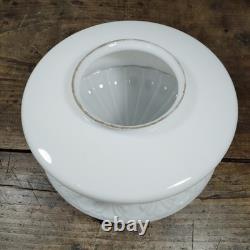 Vintage Milk Glass Hanging Lamp Light Shade Ceiling White Globe Ornate