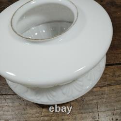 Vintage Milk Glass Hanging Lamp Light Shade Ceiling White Globe Ornate